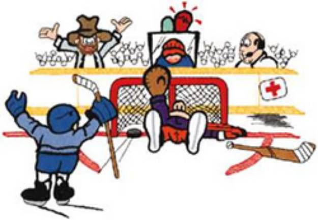 Picture of Cartoon Hockey Machine Embroidery Design