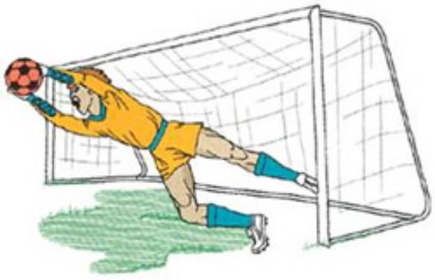 Picture of Soccer Goalie Machine Embroidery Design