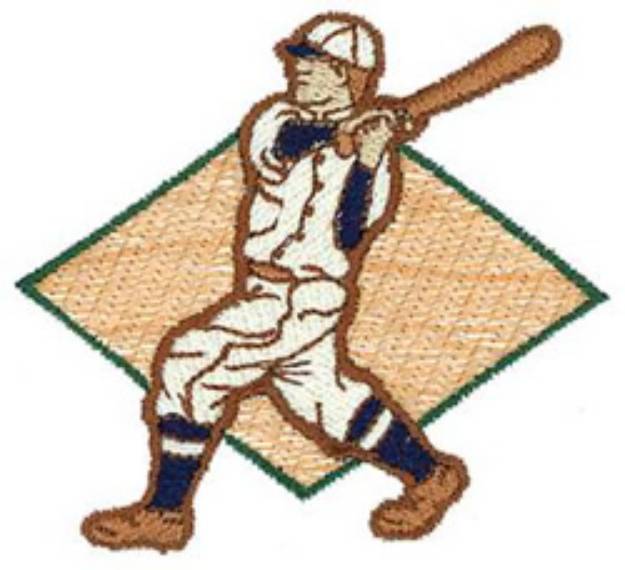 Picture of Old Time Baseball Machine Embroidery Design