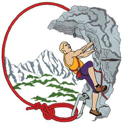 Rock Climber Machine Embroidery Design