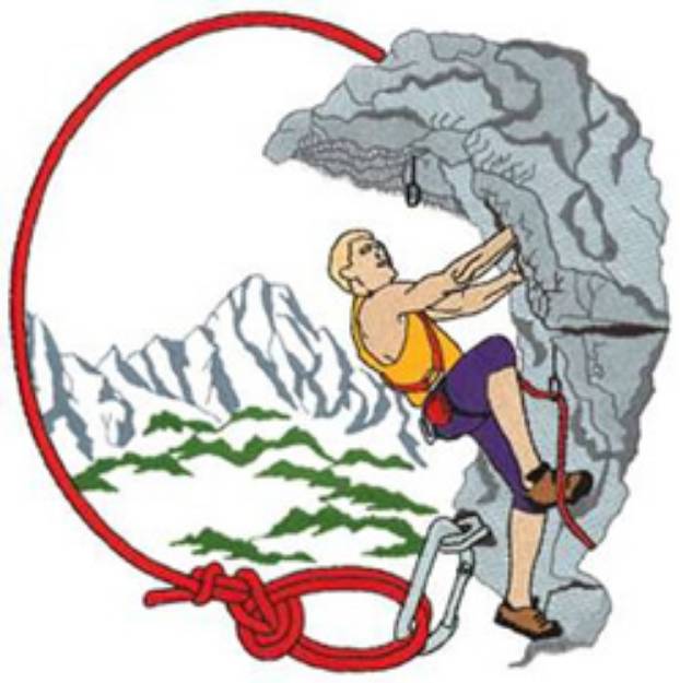 Picture of Rock Climber Machine Embroidery Design