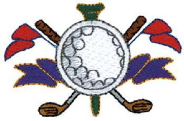 Picture of Small Golf Crest Machine Embroidery Design