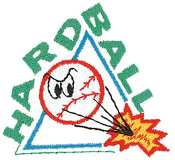 Hard Ball Machine Embroidery Design