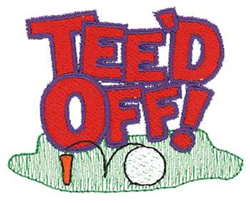 Teed Off Machine Embroidery Design