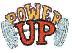 Power Up Machine Embroidery Design