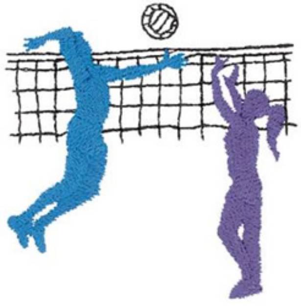 Picture of Co Ed Volleyball Machine Embroidery Design