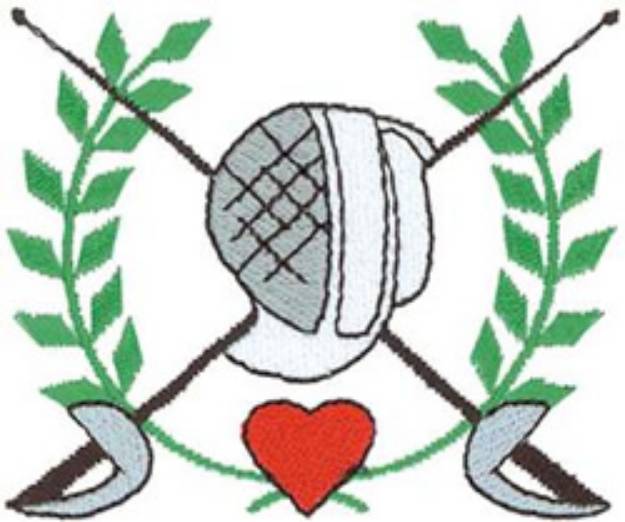 Picture of Fencing Crest Machine Embroidery Design