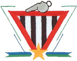 Referee Logo Machine Embroidery Design