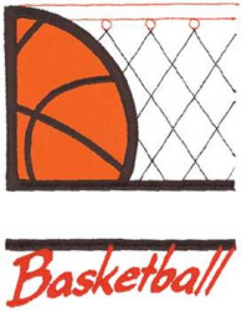 Picture of Basketball Applique Machine Embroidery Design
