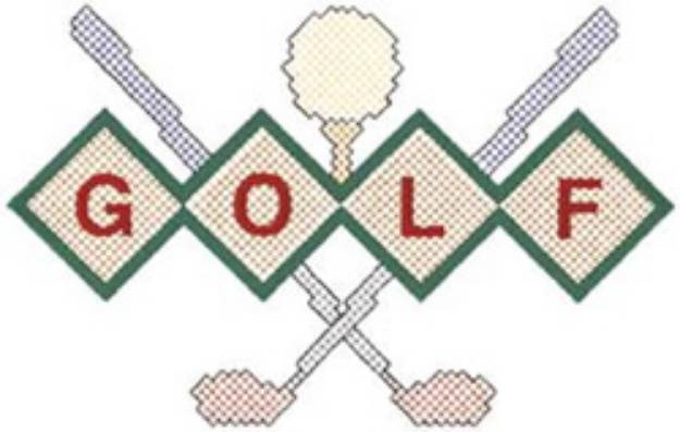 Picture of Cross Stitch Golf Machine Embroidery Design