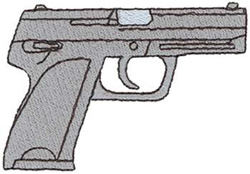 Semi Automatic Gun Machine Embroidery Design