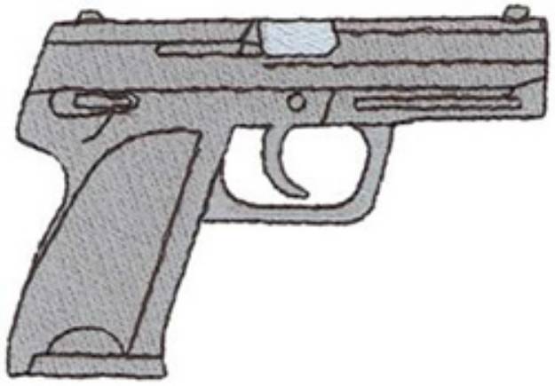 Picture of Semi Automatic Gun Machine Embroidery Design