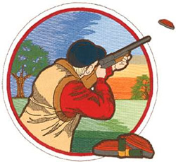 Clay Shoot Machine Embroidery Design