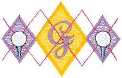 Argyle Crest Machine Embroidery Design
