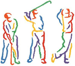 Golf Sequence Machine Embroidery Design