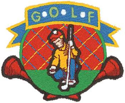 Tee Off Machine Embroidery Design