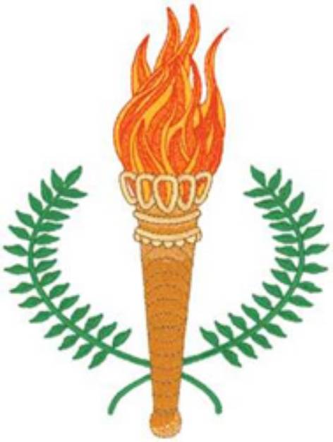 Picture of Olympic Torch Machine Embroidery Design