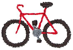 1" Bike Machine Embroidery Design