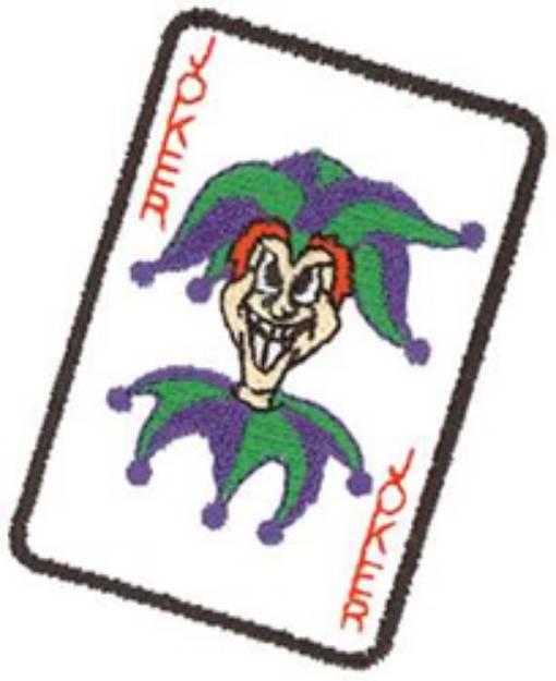 Picture of Joker Card Machine Embroidery Design