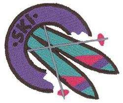 Ski Machine Embroidery Design
