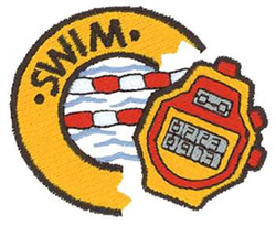 Swim Machine Embroidery Design