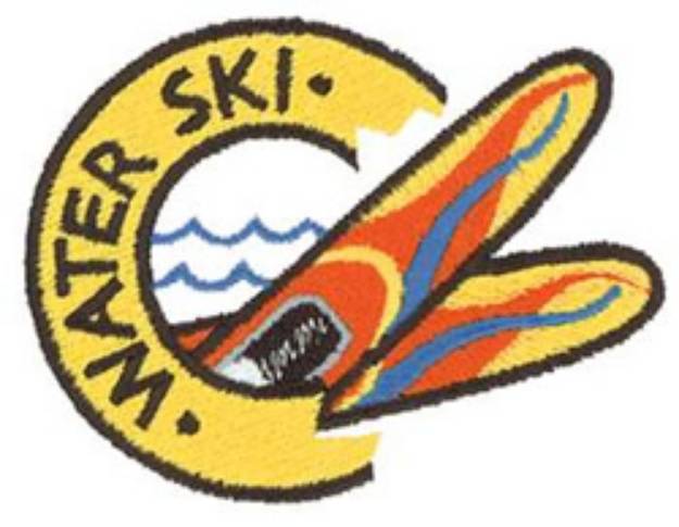 Picture of Water Ski Machine Embroidery Design
