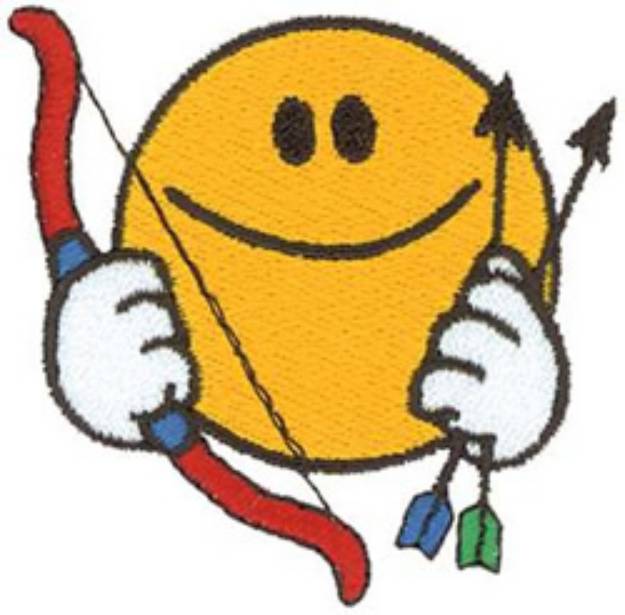 Picture of Archery Smiley Machine Embroidery Design