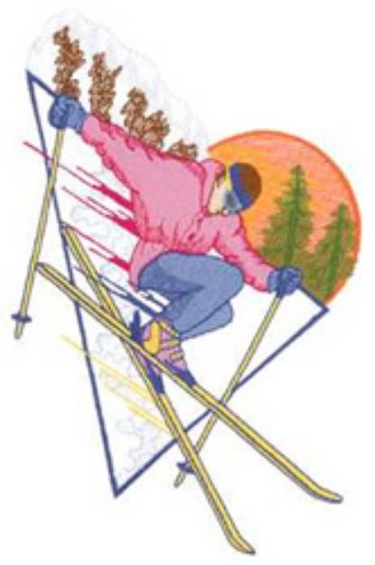Picture of Extreme Skier Machine Embroidery Design