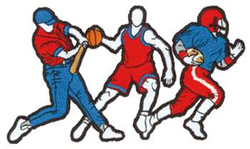 Sports Players Machine Embroidery Design