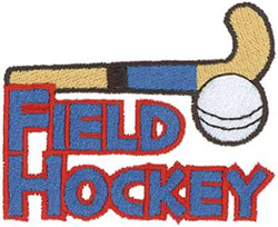 Field Hockey Machine Embroidery Design