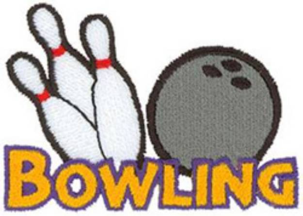 Picture of Bowling Logo Machine Embroidery Design