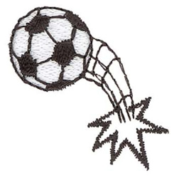 Soccer Ball Smash Machine Embroidery Design
