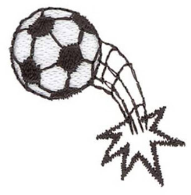 Picture of Soccer Ball Smash Machine Embroidery Design