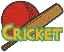 Cricket Logo Machine Embroidery Design