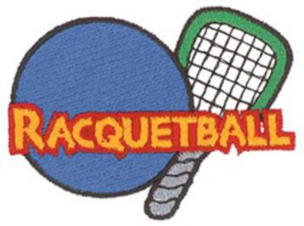 Picture of Racquetball Logo Machine Embroidery Design