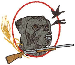 Hunting Labrador Machine Embroidery Design