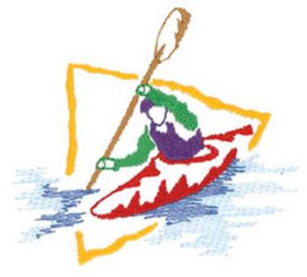Picture of Kayaker Logo Machine Embroidery Design