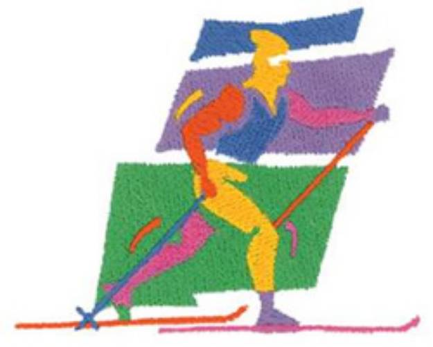 Picture of Cross-Country Skier Machine Embroidery Design