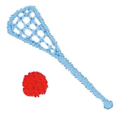 1" Lacrosse Stick Machine Embroidery Design