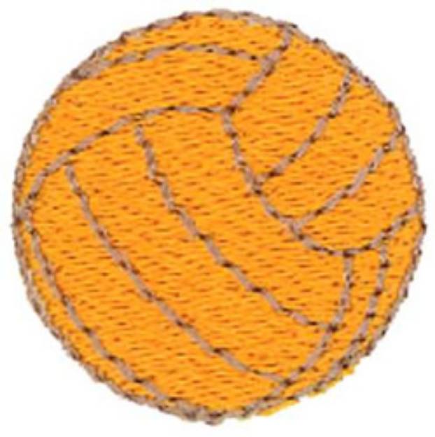 Picture of 1" Water Polo Ball Machine Embroidery Design