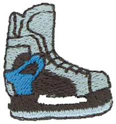 1" Hockey Skate Machine Embroidery Design