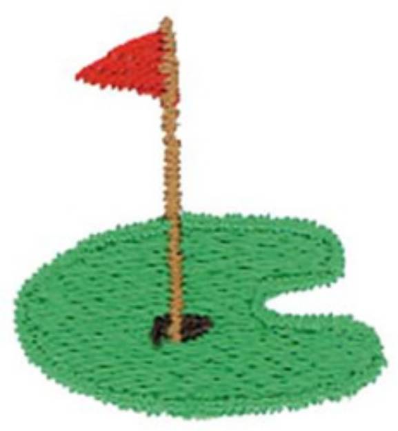 Picture of 1" Golf Green Machine Embroidery Design