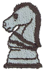 1" Chess Knight Machine Embroidery Design