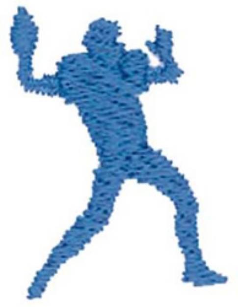 Picture of 1" Football Player Machine Embroidery Design