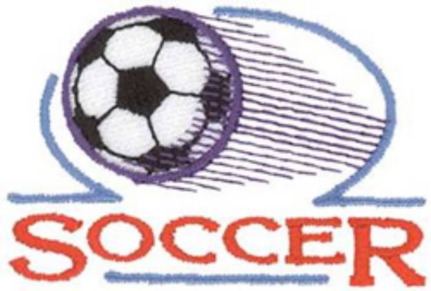 Picture of Soccer Machine Embroidery Design