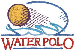 Water Polo Machine Embroidery Design