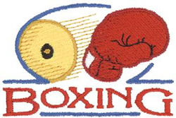 Boxing Machine Embroidery Design