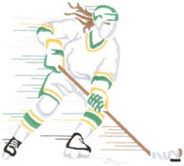 Picture of Womens Hockey Machine Embroidery Design