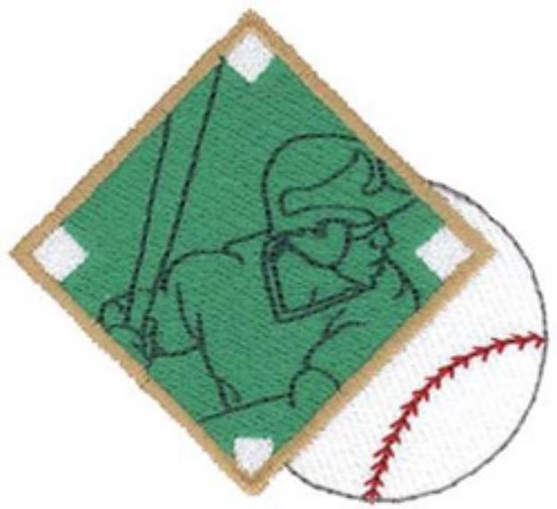 Picture of Mens Softball Diamond Machine Embroidery Design