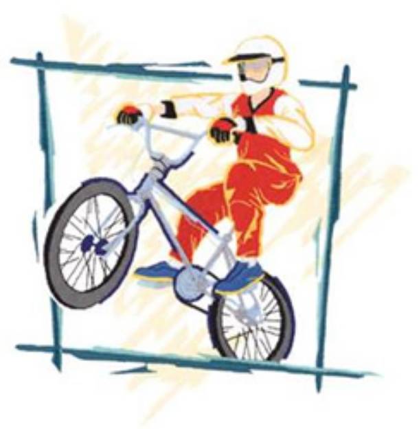 Picture of BMX Biker Machine Embroidery Design